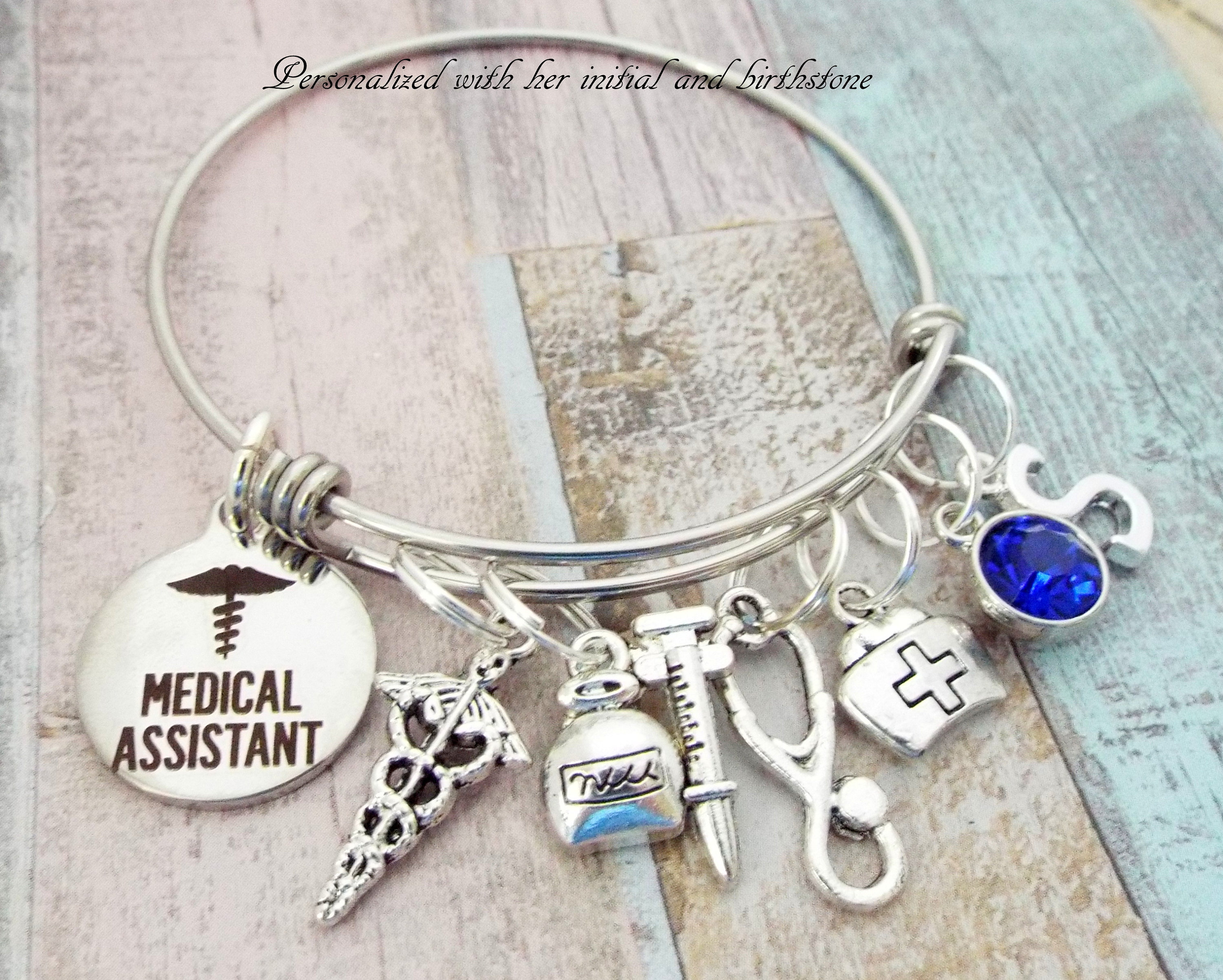 Medical Assistant Bracelet Gift, Personalized Gift, Graduation Gift