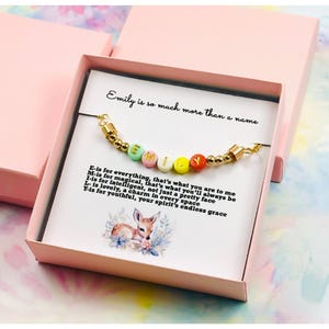 Benutzerdefinierte Perlen Name Halskette, handgemachter personalisierter Schmuck, einzigartiges Geburtstagsgeschenk für sie, Gold gefüllte Perlen Halskette, erste Charms