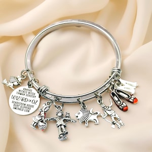 Wizard of Oz Charm Bracelet: Personalized Initial, Movie Jewelry
