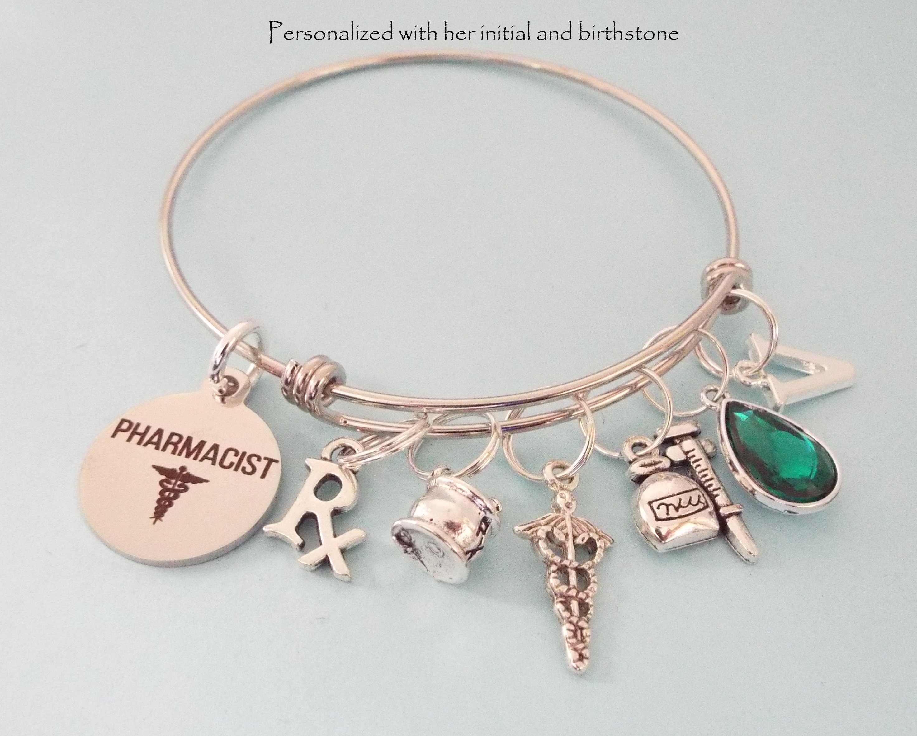 Pharmacist Graduation Gift, Pharmacist Charm Bracelet, Gift for