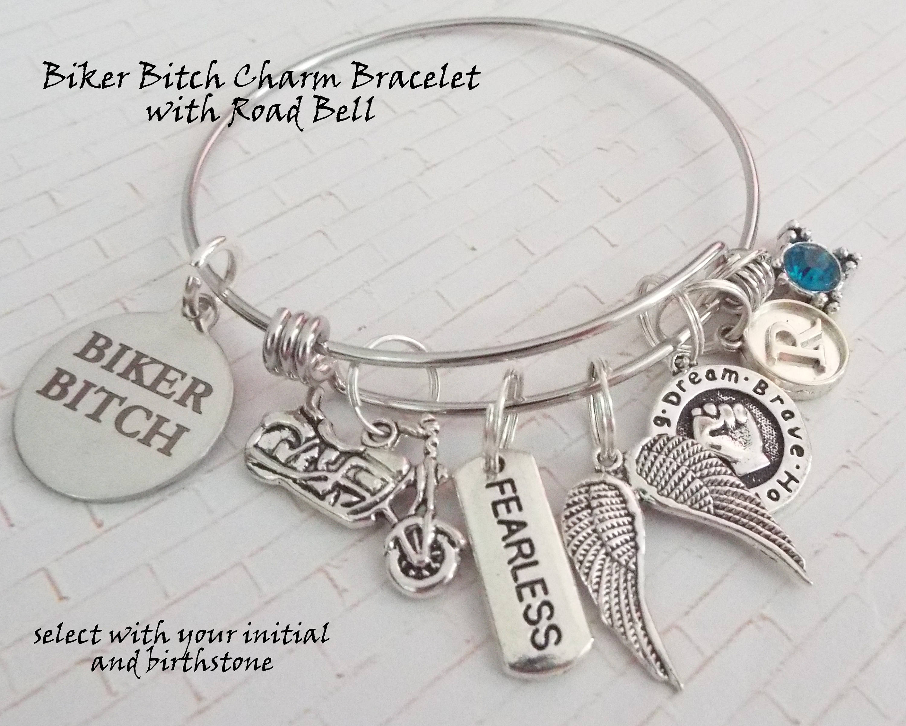 Motorcycle Bracelet for Girl, Gift for Motorcycle Rider, Biker Bitch