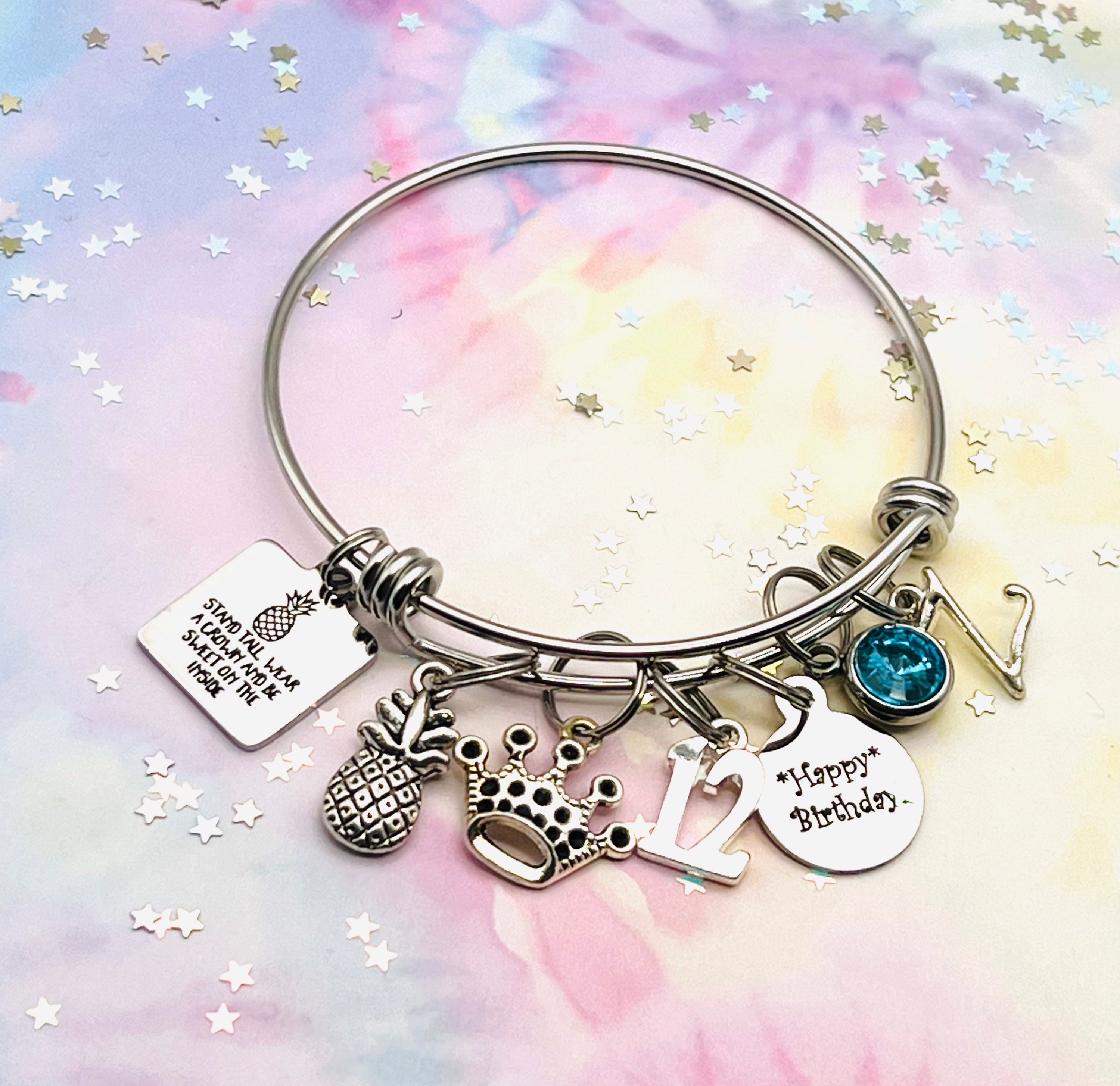 12th Birthday Gift for Girl, Charm Bracelet for 12 Year Old, Handmade Gift  Idea, Personalized Gift for Her, Birthday Party Gift 