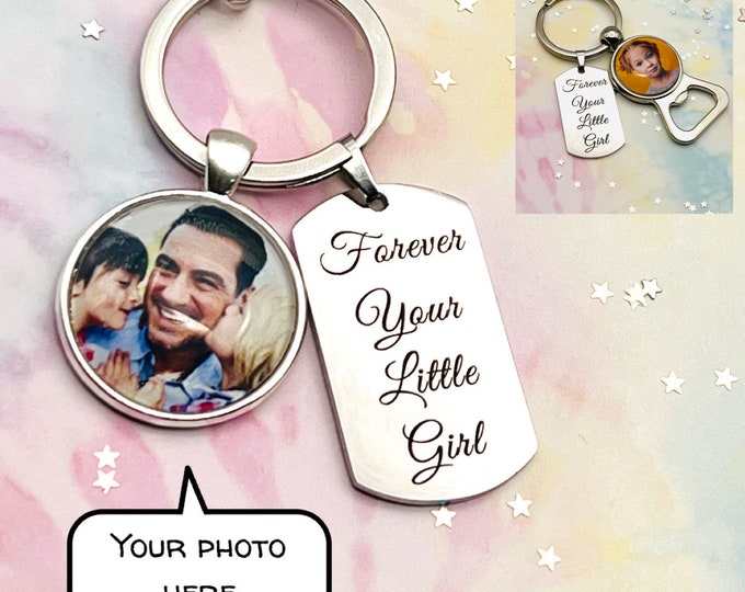 Gift for Him, Custom Keychain for Dad, Personalized Dad Gift, Father's Day Gift, Father of the Bride Keychain, Bride Gift for Dad, Birthday