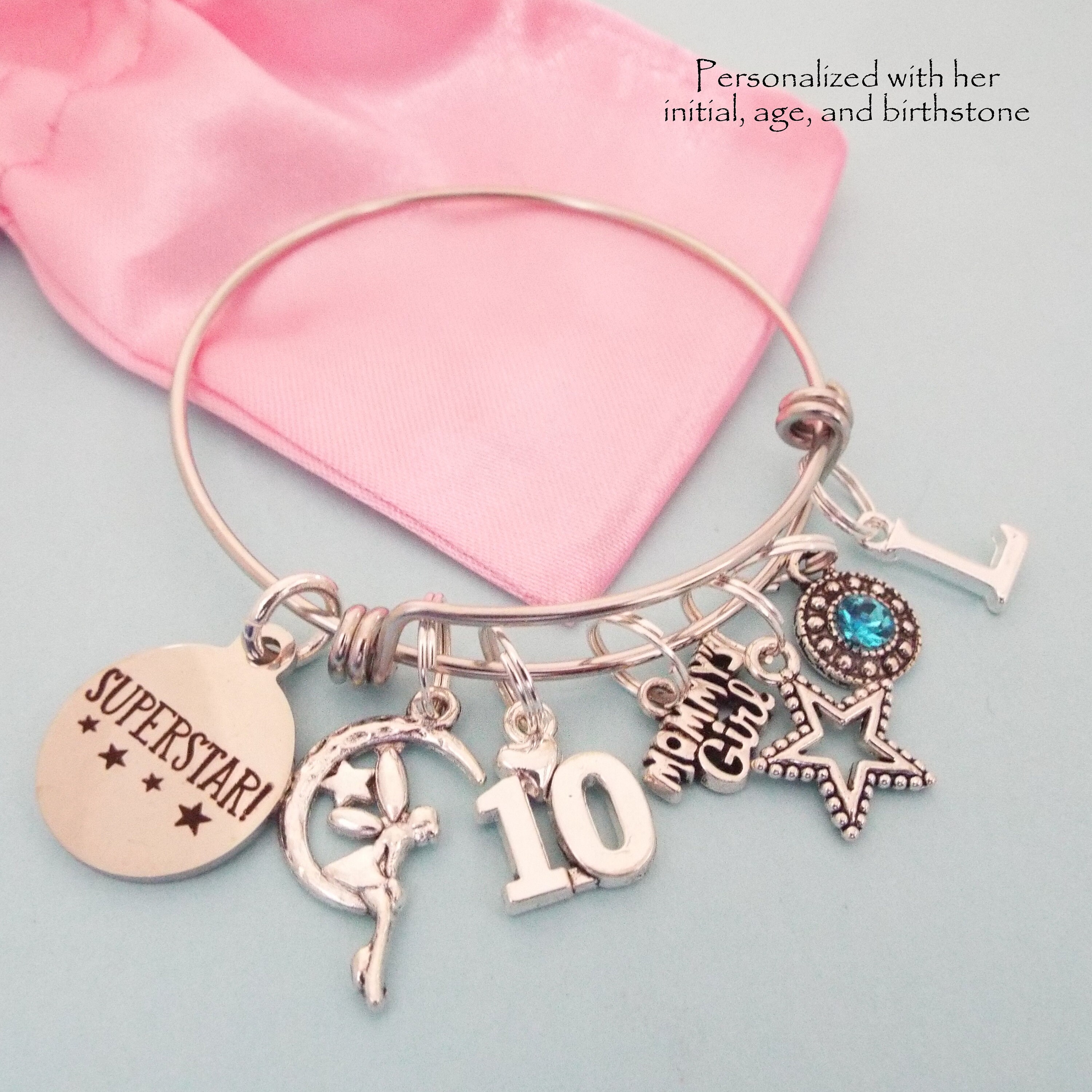 Personalized Birthday Gift For 10 Year Old Girl Handmade Jewelry 