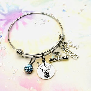 Xray Tech Charm Bracelet: Custom Birthstone Jewelry Gift