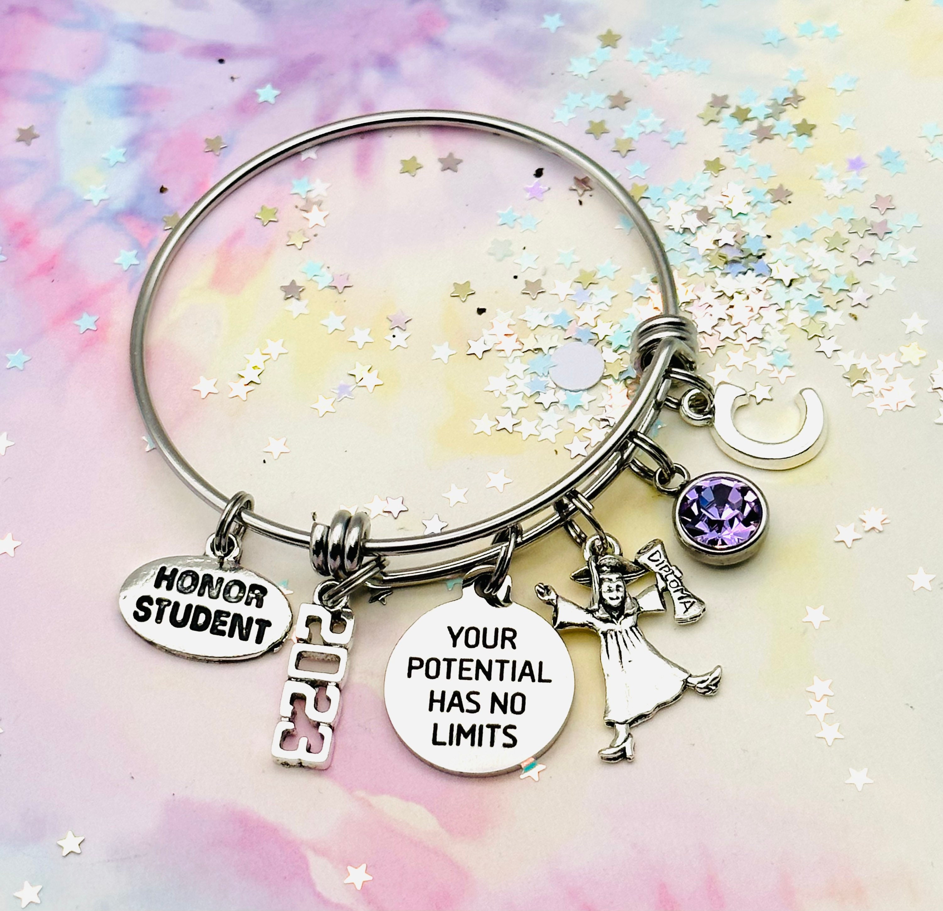 Charm for Pandora Graduation Class of 2022 2023 2024 Charm Bracelet  Necklace Keychain With Hat Diploma Charm 