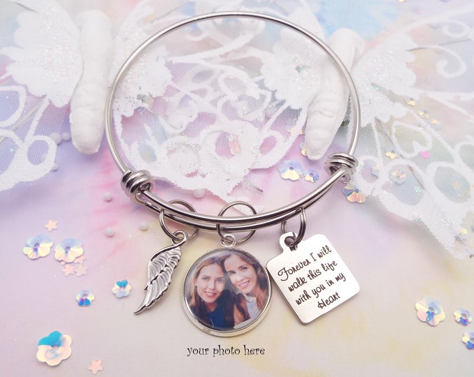Memorial Gift, Loss of Loved One, Personalized Jewelry, In Sympathy, Handmade Charm Bracelet, Loss of Mother or Father, Remembrance Gift
