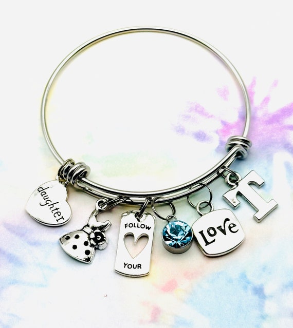 Charm Buddy Braccialetto Regolabile Placcato Argento Con Ciondolo A Cuore E Strass – Lunghezza 16 Cm + Catena Di Estensione. Gioiello Fatto A Mano In Confezione Regalo. Senza Nichel.