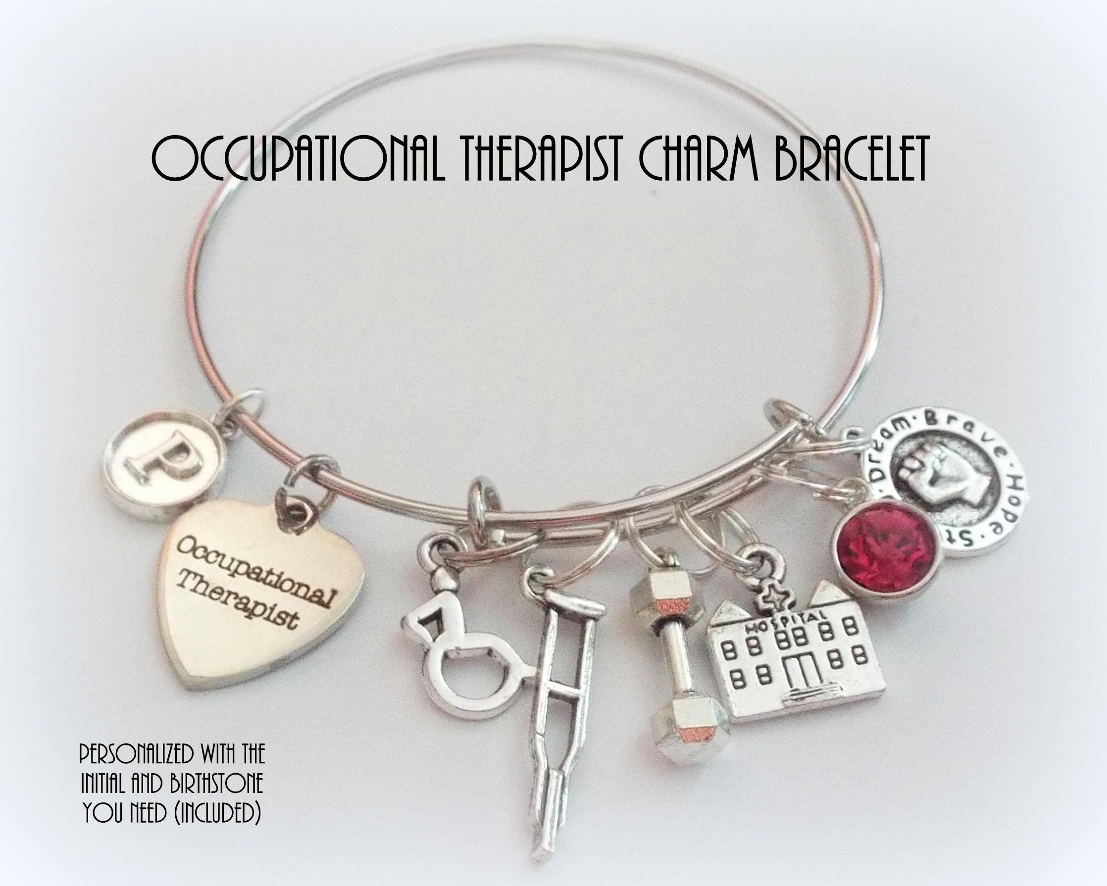 Graduation Gift for Occupational Therapist, Personalized OT Charm