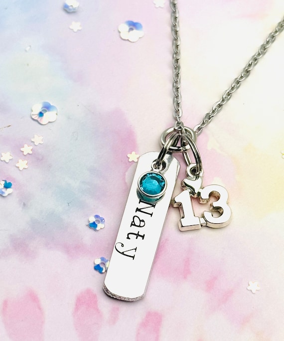 13th Birthday Gift Necklace,13th Birthday Girl ,Gift for 13 Year Old Girl  Gifts