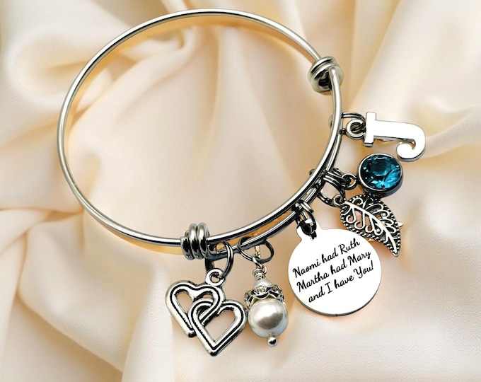 Personalized Christian Charm Bracelet: Bible Verse, Initial, Birthstone