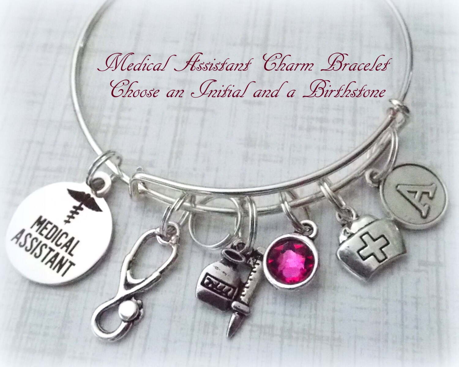 Medical Assistant Bracelet, Gift for Medical Assistant, Personalized