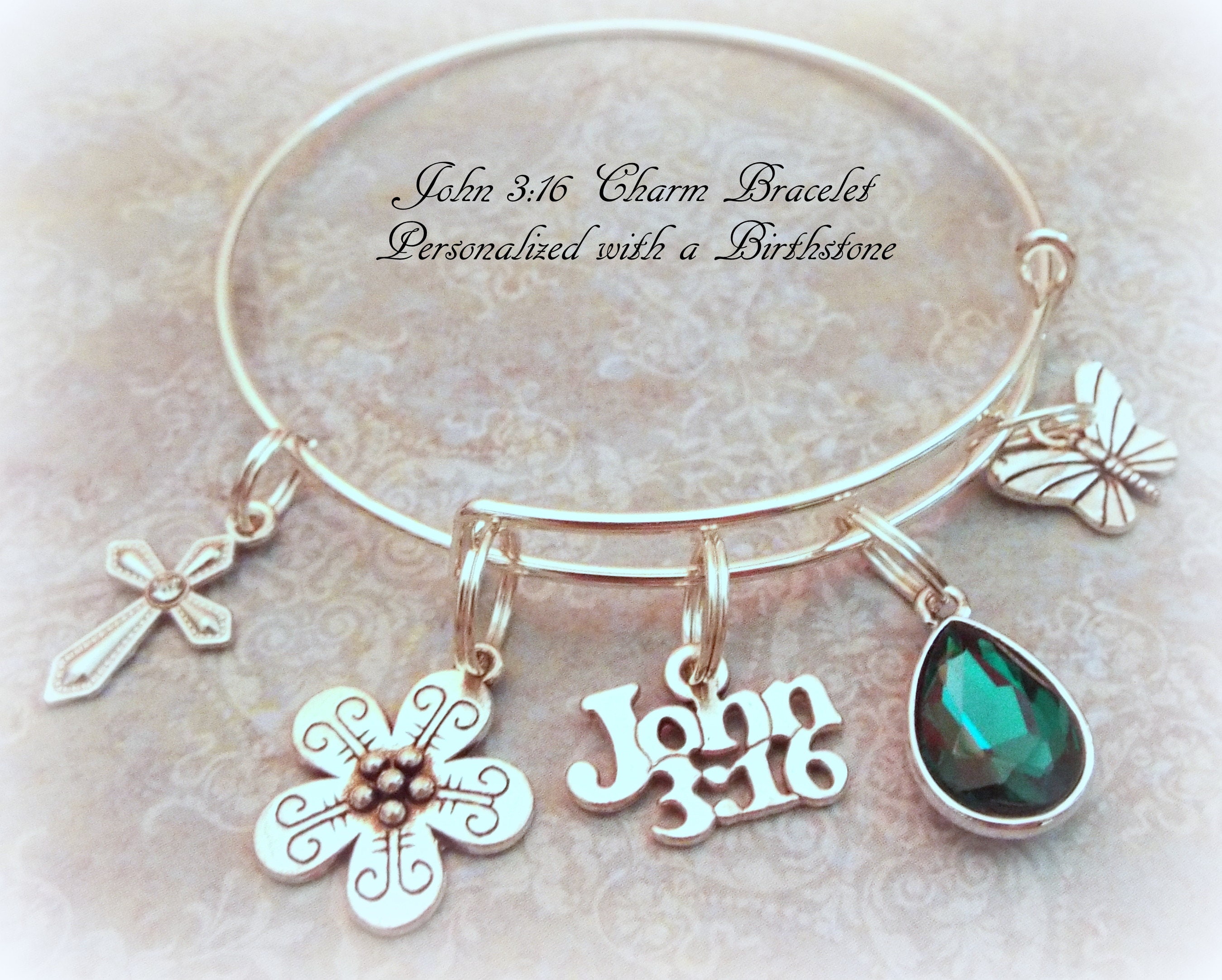 Christian Jewelry Scripture Charm Bracelet Spiritual Jewelry Etsy
