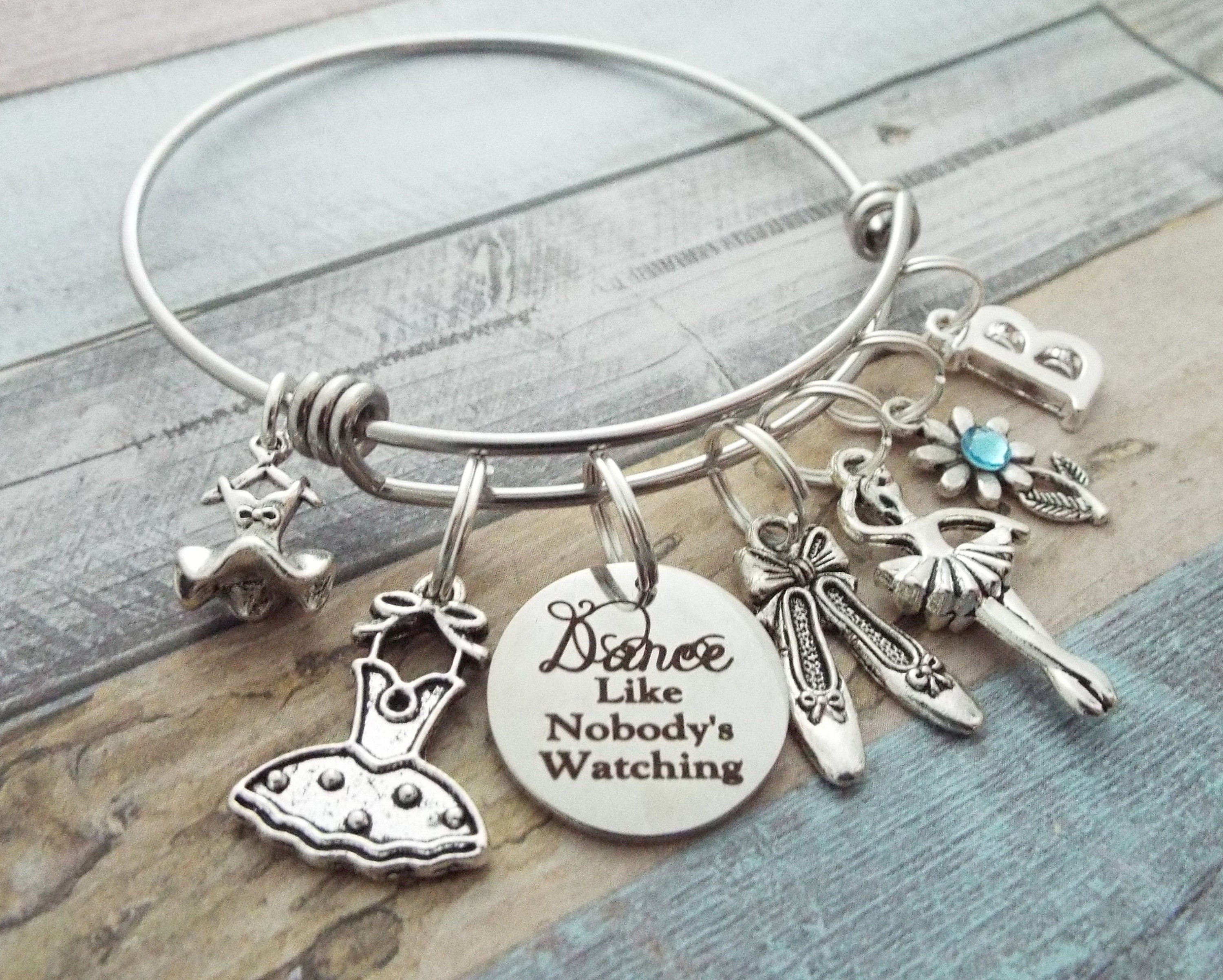 Ballet Dancer Charm Bracelet, Gift for Dancer, Dance Jewelry, Dancer
