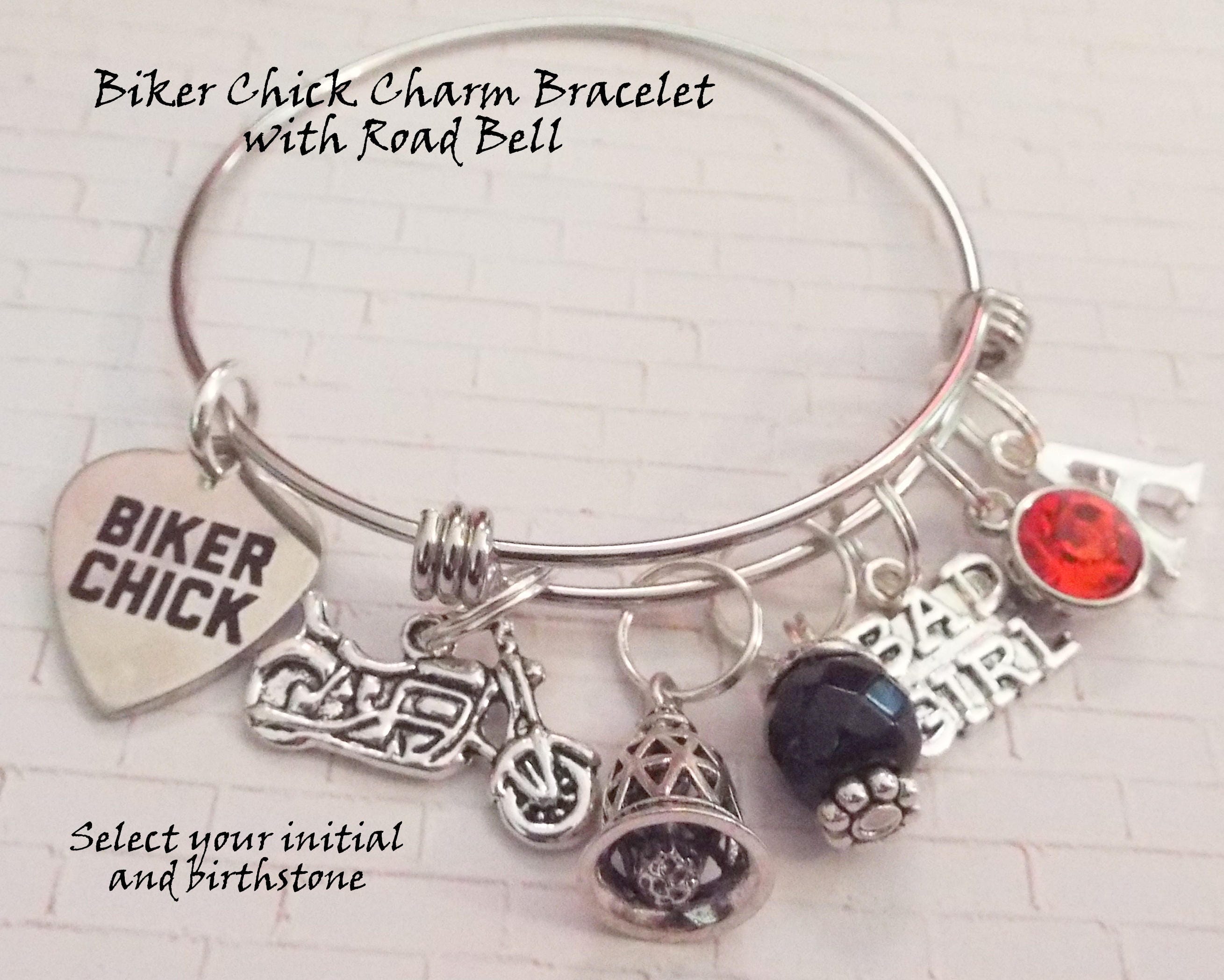 Gift for Biker Chick, Female Motorcycle Rider Jewelry, Motorcycle Charm