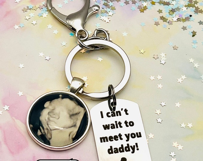 1st Fathers Day Gift, Ultrasound Keychain, New Dad, Expectant Father, Birth Announcement, Gender Reveal, Pregnancy, Gift Father, Husband