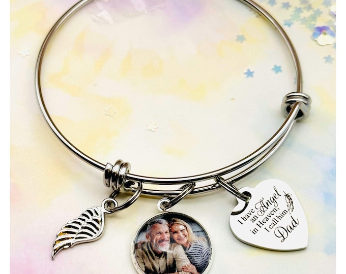 Memorial Gift, Loss of Father, Death of Dad Sympathy Gift, Custom Photo, Grief and Mourning, In Loving Memory, Death of Loved One, Portrait
