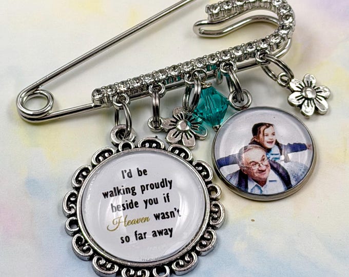 Class of 2026 Graduation Memorial Pin, Custom Photo Charm for Graduate Cap or Gown, Remembrance Jewelry for High School College