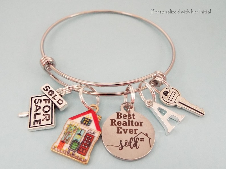 Real Estate Agent Gift Charm Bracelet Thank You Gift for Etsy