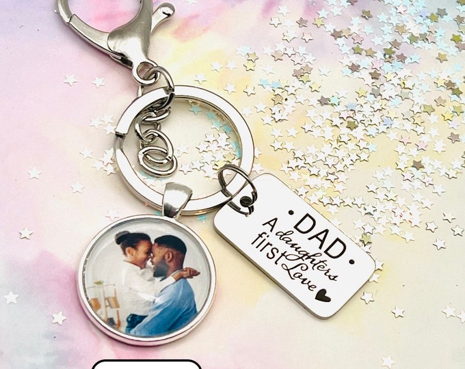 Gift for Dad, Gift for Him, Personalized Keychain, Father's Day Gift Custom Keychain for Father of the Bride, Daughter Gift for Dad