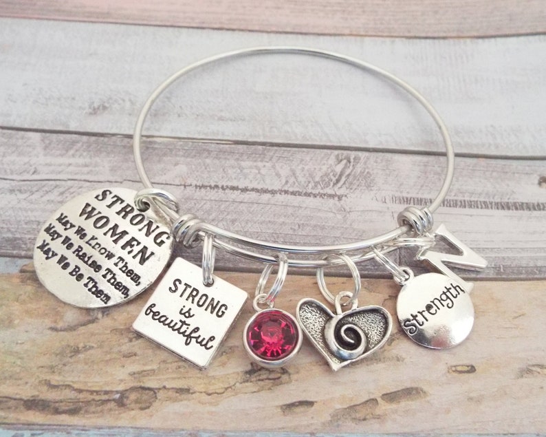 Women/'s Jewelry Encouragement Bracelet Feminist Jewelry Gift for Her Personalized Gift Gift for Feminist Strong Women Charm Bracelet