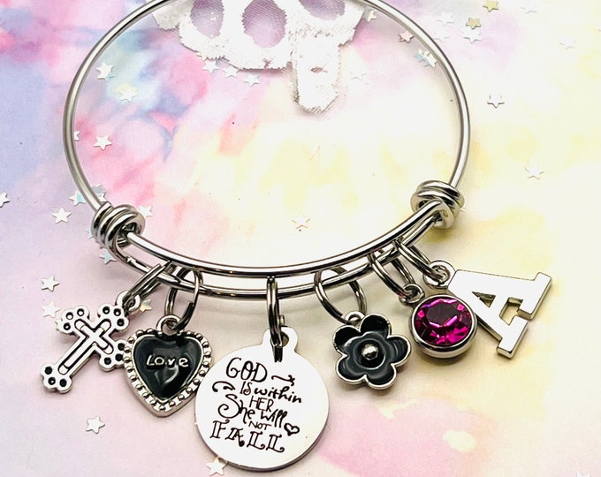 Easter Gift, Mother's Day Gift, Bible Verse Charm Bracelet, Handmade Jewelry, Personalized Mother Daughter Gift, Faith Jewelry for Women