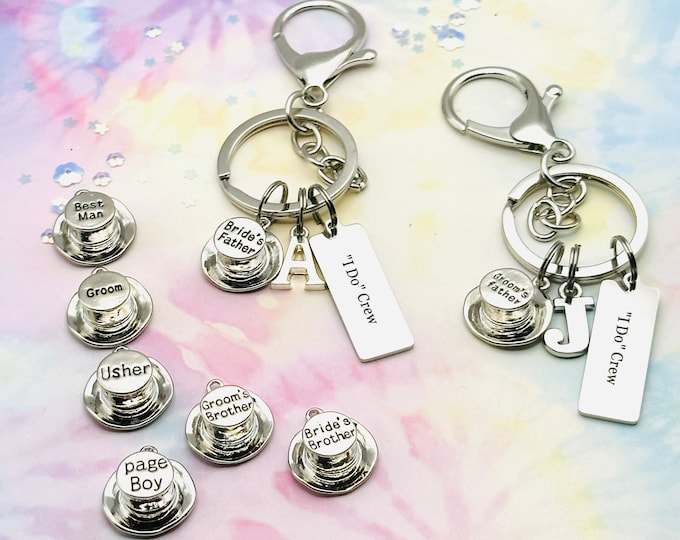 Father of the Bride Gift, Handmade Wedding Day Party, Bridal Party Gifts, Father of the Groom Gifts, Custom Keychains for Bride or Groom Dad