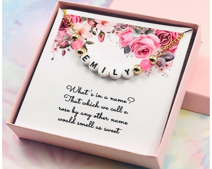 Personalized Name Necklace, Birthday Gift for Her, Girl's Jewelry, Unique Gift Idea, Kid Gift, Daughter Birthday, Gold Necklace With Name