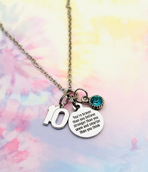 Silver Necklace With Birthstone, Birthday Gift for Her