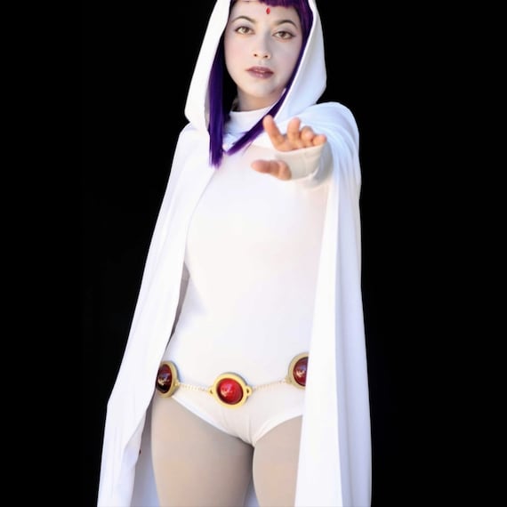 White Raven Costume Full Set Raven Teen Titans Cosplay Etsy