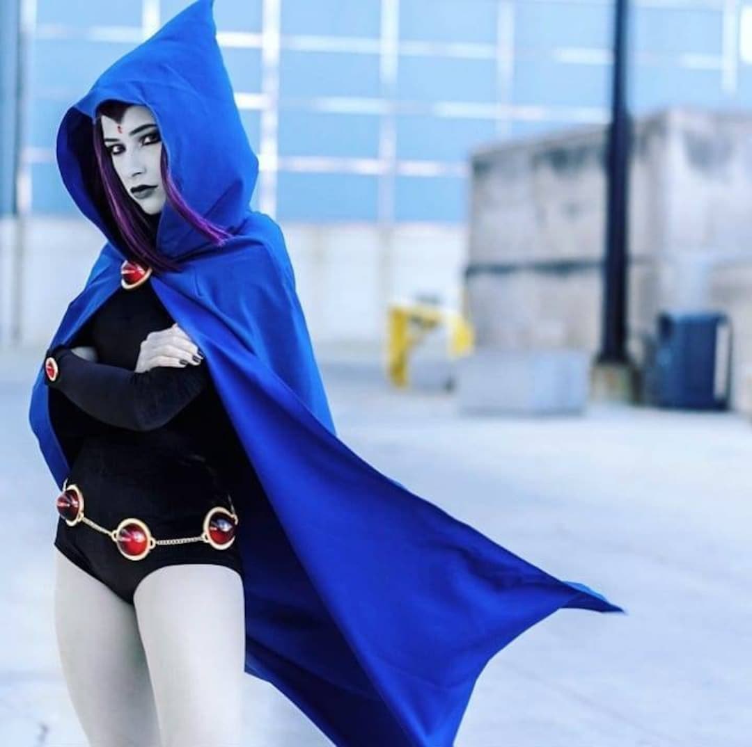 Raven Teen Titans Cosplay Set Custom Costume Blue Cloak Etsy Finland