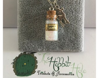 Handmade Harry Potter Snape's Memories Inspired Miniature Bottle Necklace