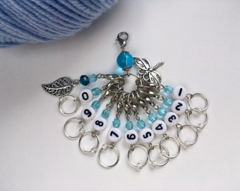 Knitting Row Counter Chain. Progress Keeper. Stitch Markers. Gift for Knitter.