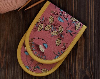 Estuche pequeño para agujas de tejer, organizador de agujas de viaje, soporte para ganchos, regalo para tejedores