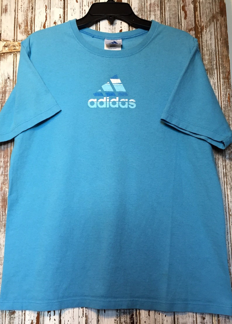 baby blue adidas shirt