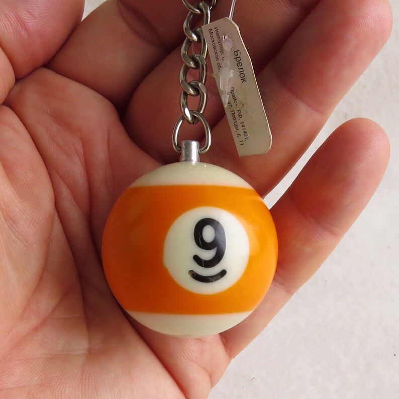 billiard ball keychain