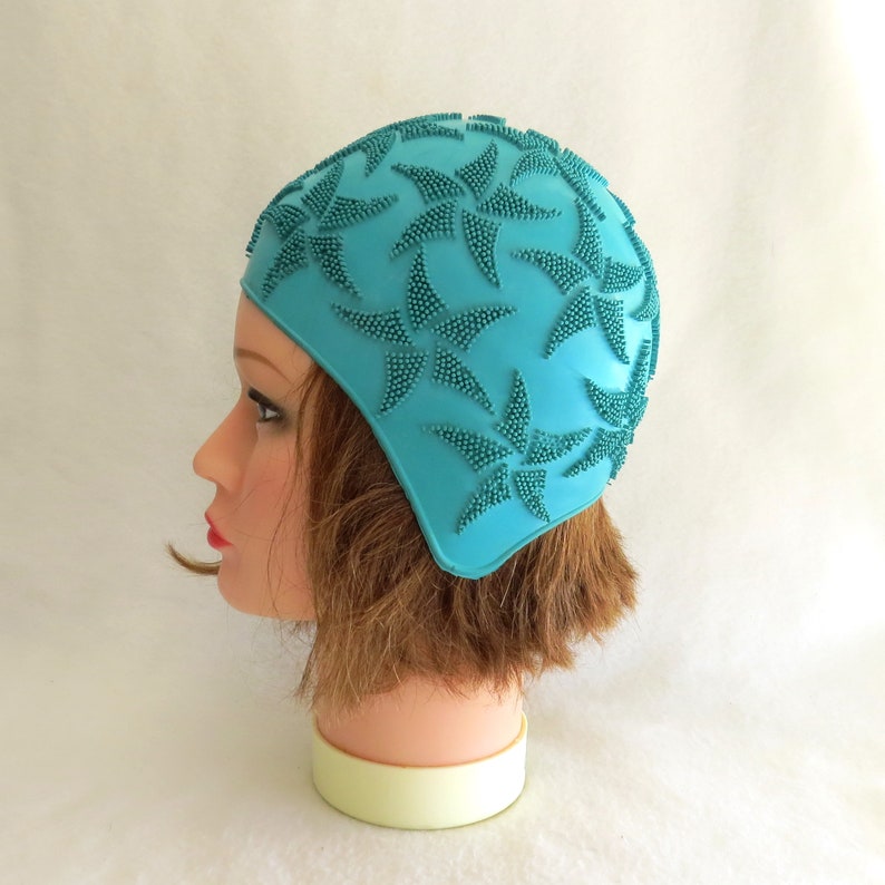 Size 48 Green Swim hat Swimming Beach rubber cap Soviet Etsy