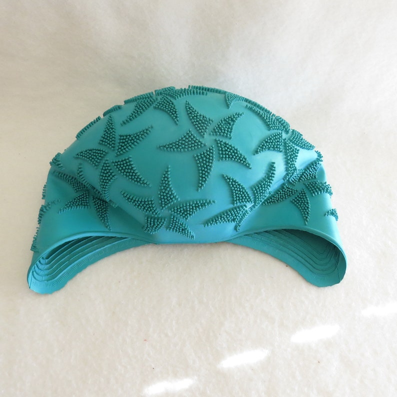 Size 48 Green Swim hat Swimming Beach rubber cap Soviet Etsy