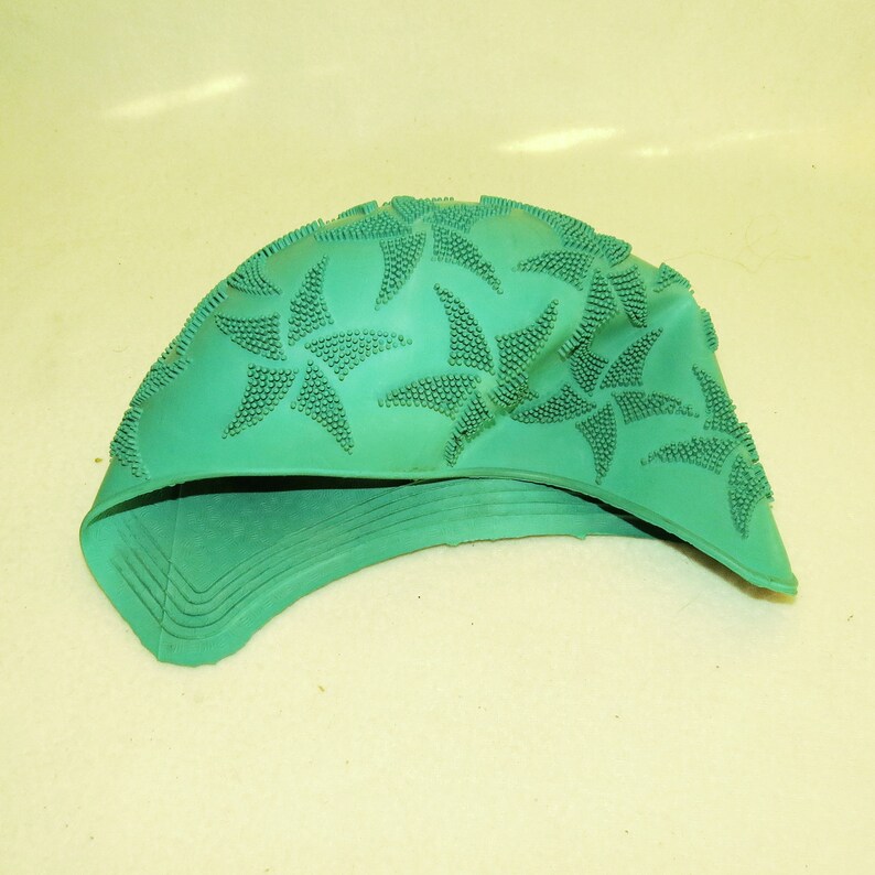 Size 48 Green Swim hat Swimming Beach rubber cap Soviet Etsy