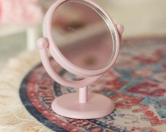 miniature bathrooom mirror , 1/4 , 1/6, miniature desk mirror, dollhouse desk mirror, dollhouse mirror, BJD,