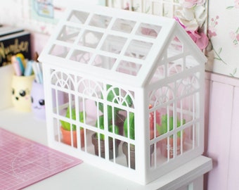 1/4, 1/6 Miniatur Gewächshaus, Puppenhaus Desktop Gewächshaus, Miniatur Dekoration, Puppenhaus Requisite