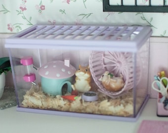 1/6, 1/4, cage de hamster miniature, jouet de poupée, miniature de maison de poupée, hamster miniature, BJD, MSD, accessoires de maison de poupée, accessoire de maison de poupée