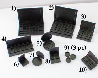 1/4 or 1/3 miniature EMPTY make-up palette, diy dollhouse make up, doll make up, miniature make up,  dollhouse bathroom, doll accessories