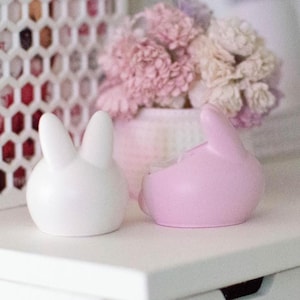 Miniature bunny candle, 1/6, 1/4,  dollhouse prop, miniature candle, dollhouse decoration, doll diorama, diorama accessories