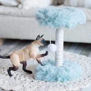 1:4 ou 1/6, arbre à chat miniature, griffoir grimpant pour chats, accessoires pour chats, bjdcat, accessoires de diorama, maison de poupée