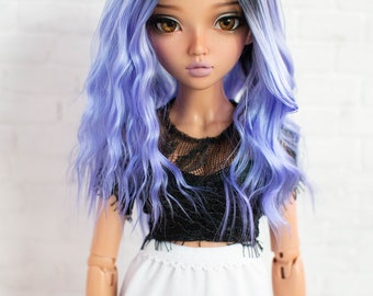 BJD Doll 1//4 7-8 Wig Short Afro Hair Fabric Fur Wig for Boy Girl Black