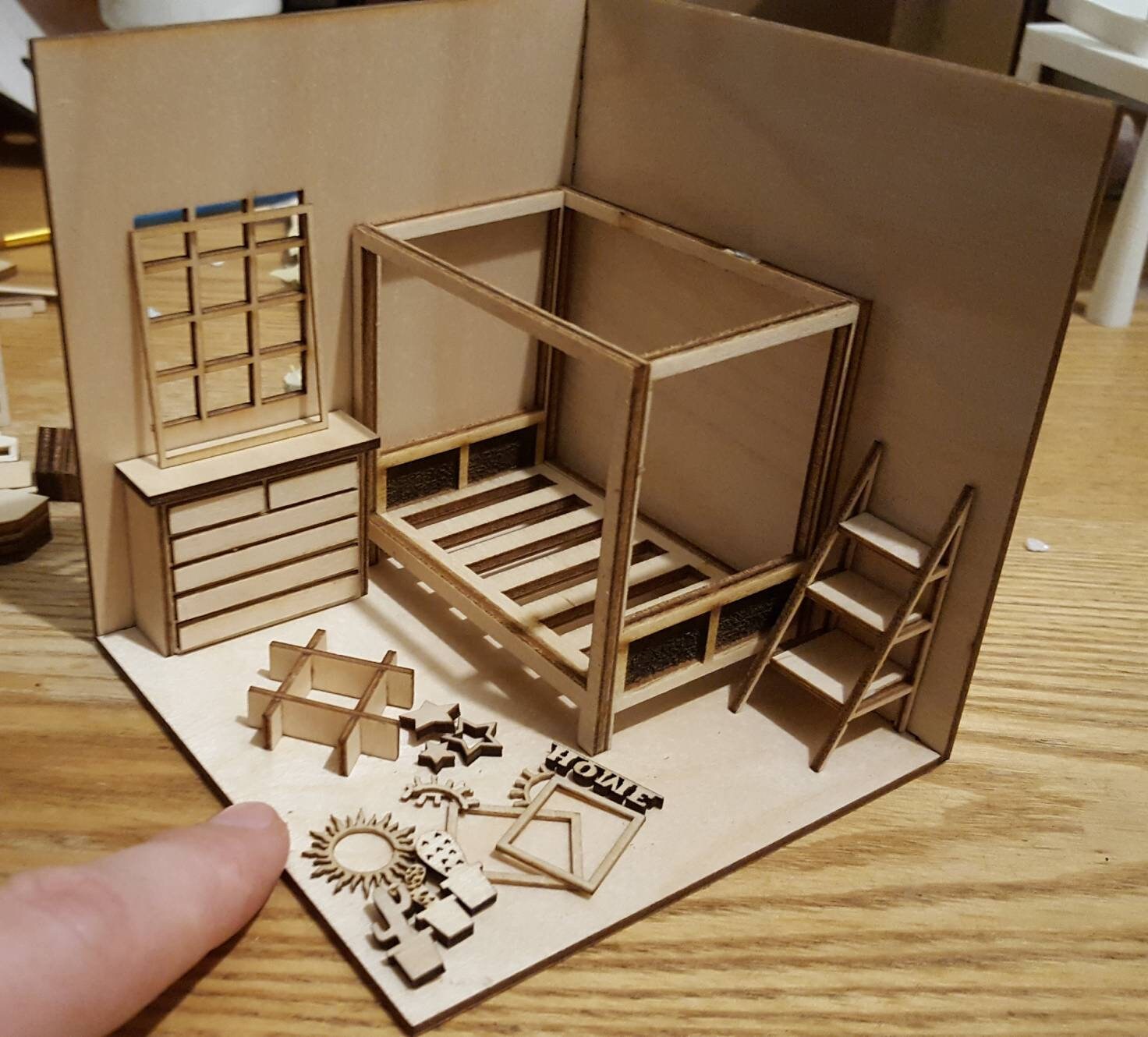 Micro Roombox KIT Micro Dollhouse Micro Doll Furniture | Etsy
