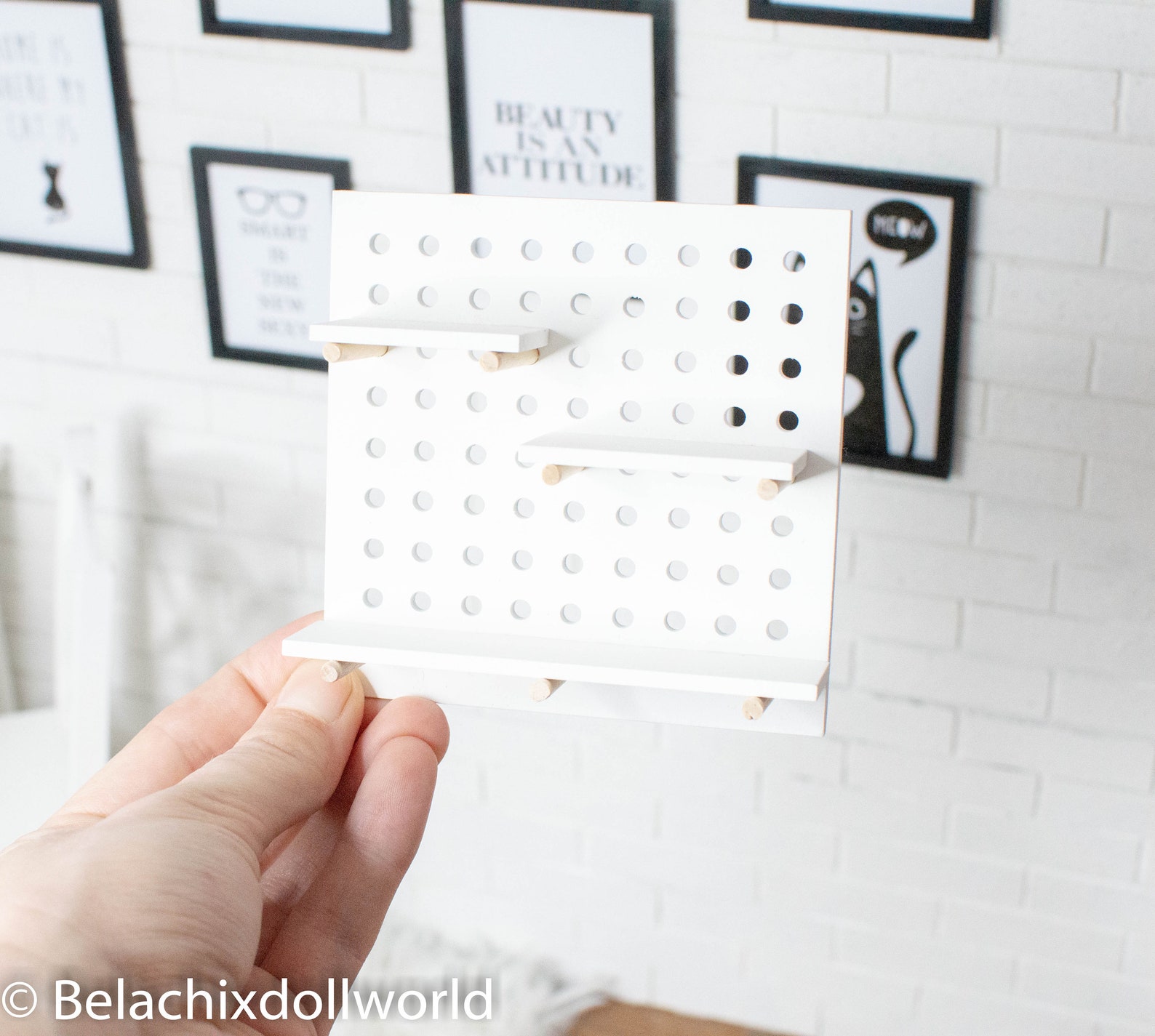 Miniature Peg Board Dollhouse Pegboard Miniature Wall Shelf - Etsy UK