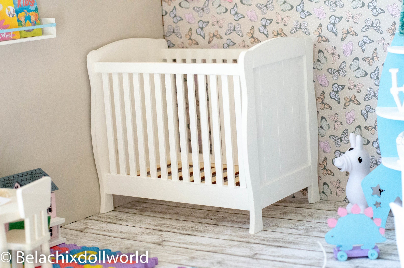 Miniature Baby Bed 1/4 or 1/6 Miniature Crib Miniature Etsy
