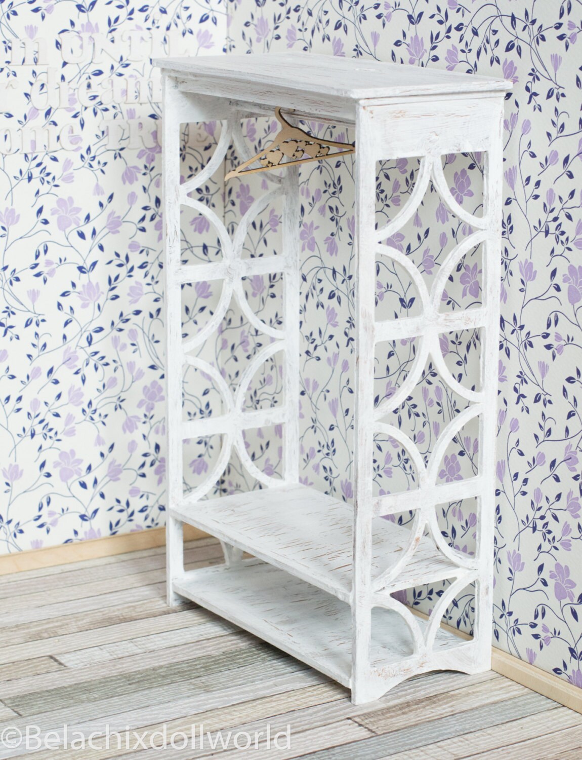 Shabby Chic 1/6 Size Miniature Clothing Rack / Wardrobe With 5 - Etsy